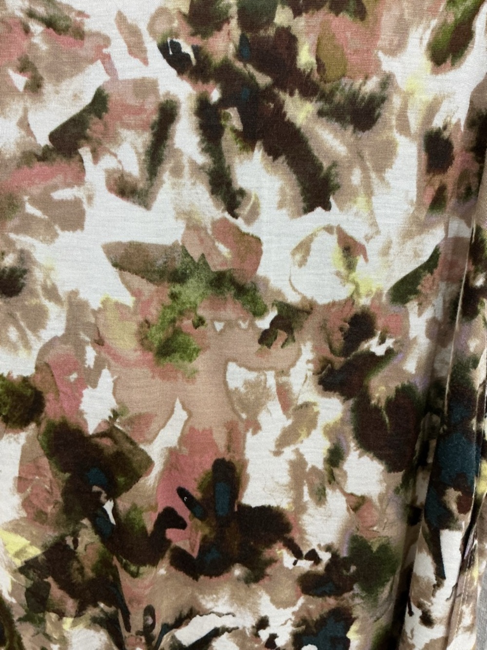 Simply Vera Vera Wang Olive Multi Print Sleeveless Tank - Picture 2 of 5